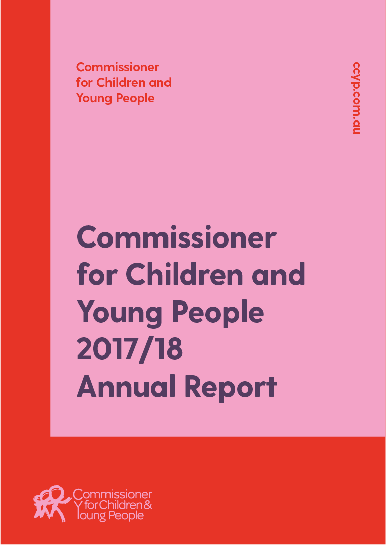 pink and red annual report cover
