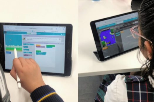 Kids enjoying coding on iPads at PAE Libraries