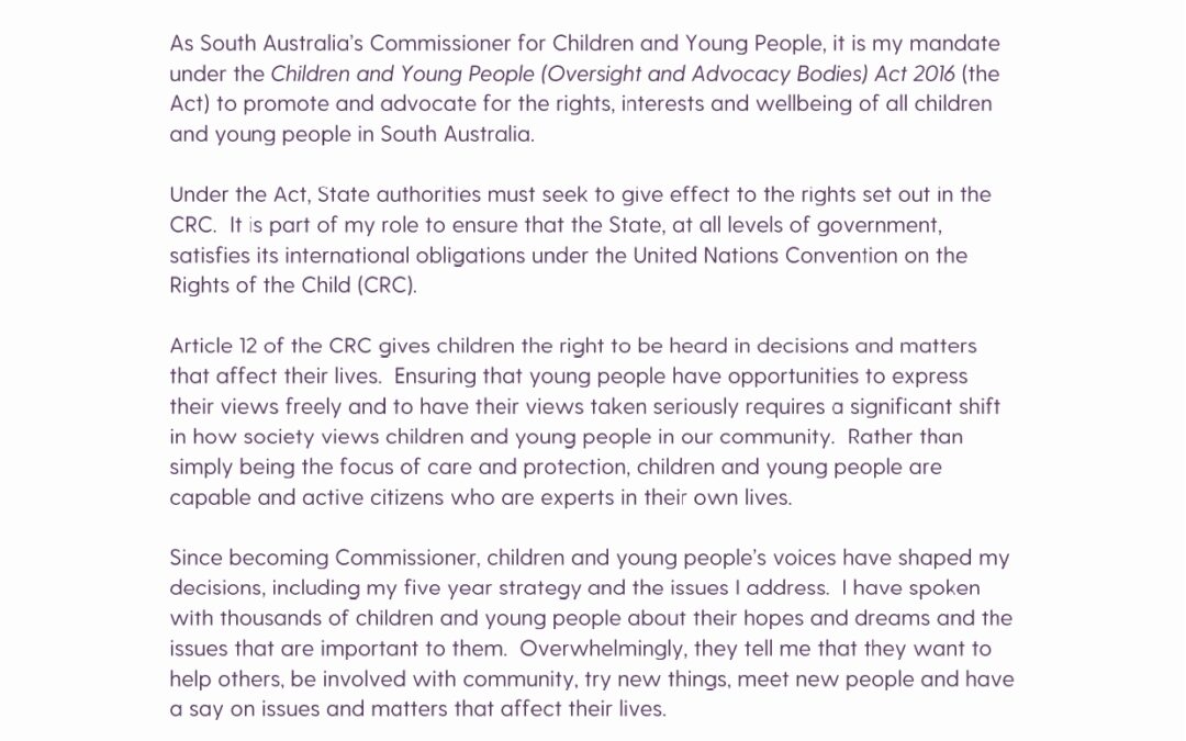 Submission on Volunteering Strategy for SA Beyond 2020
