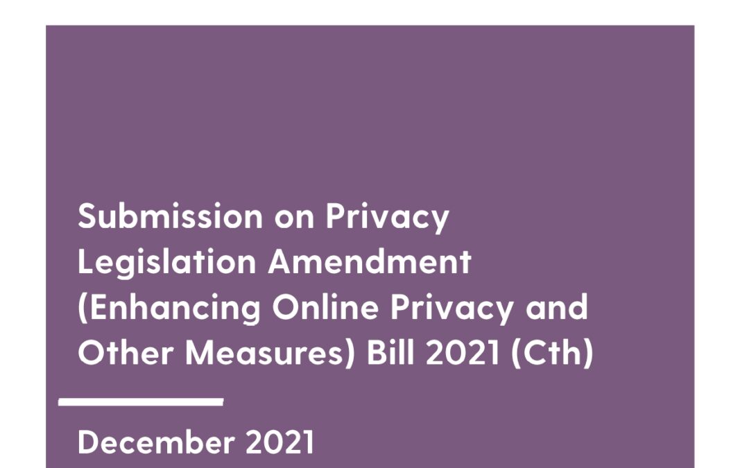 Submission on the Privacy Legislation Amendment Bill, 2021