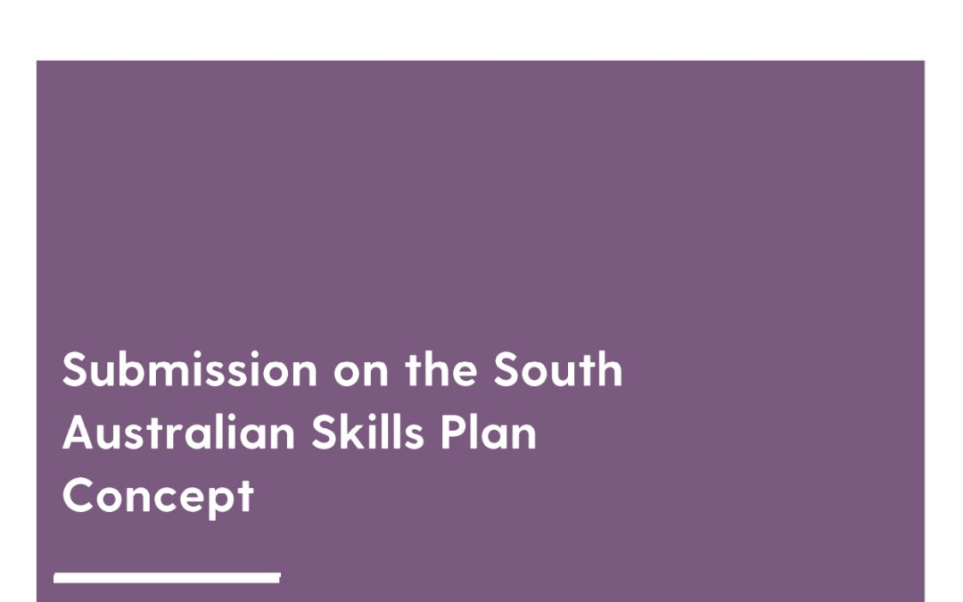 Submission on the SA Skills Plan Concept, 2022