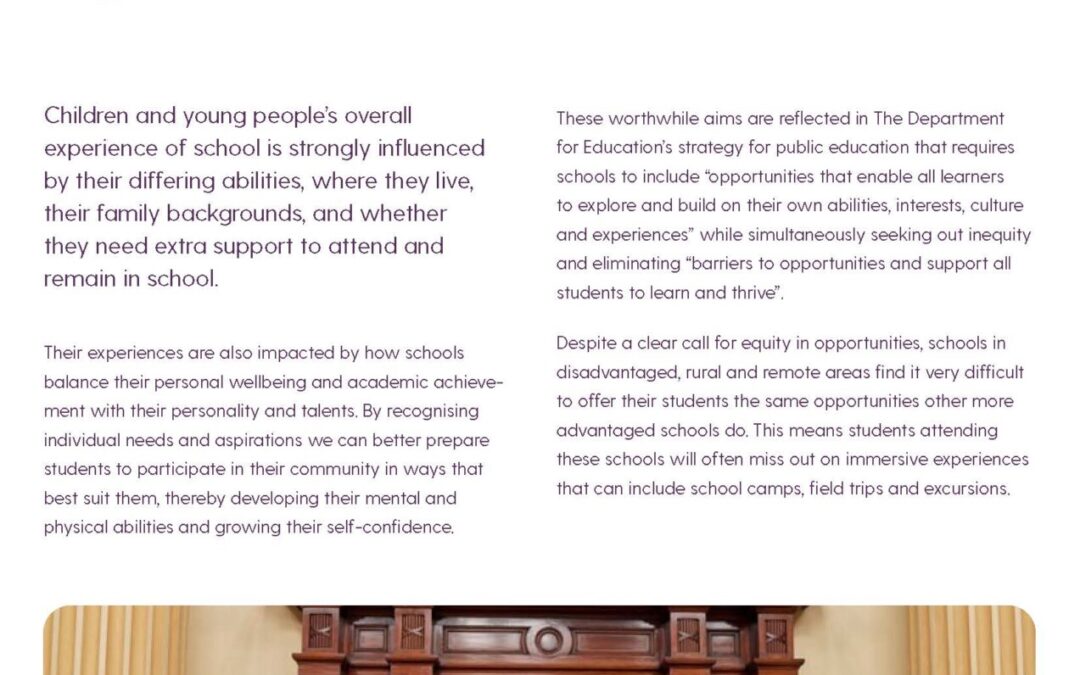 Why investing in school camps, field trips and excursions is good for students — Anti-Poverty Week