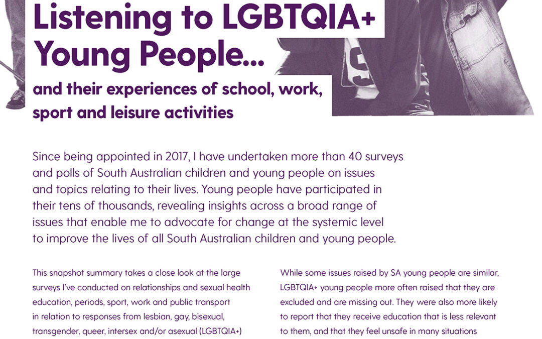 Listening to LGBTQIA+ Young People