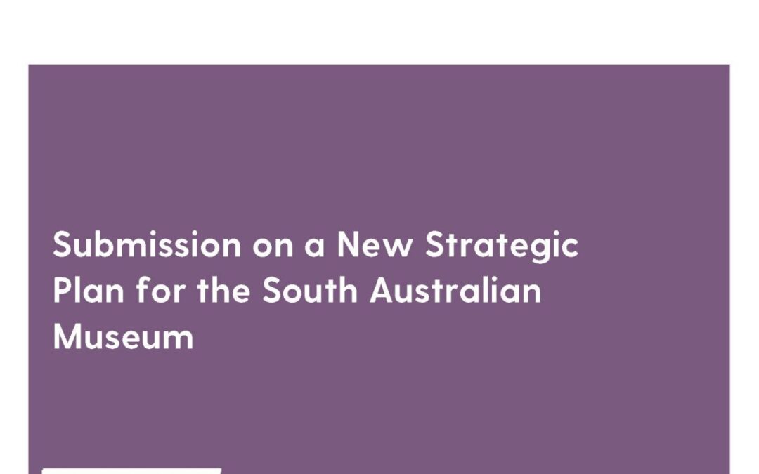 Submission on a New Strategic Plan for the South Australian Museum